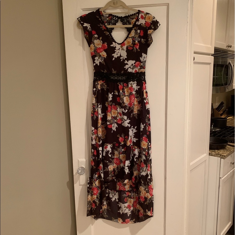 Patterned high low dress